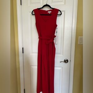 Calvin Klein Red Sleeveless Jumpsuit